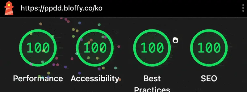 All Lighthouse scores at 100